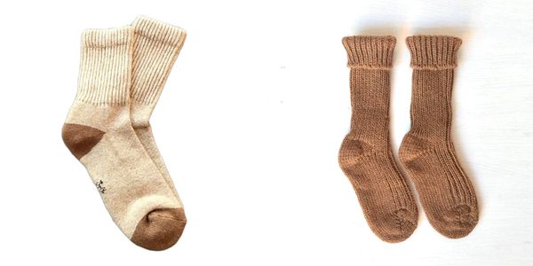 camel wool socks